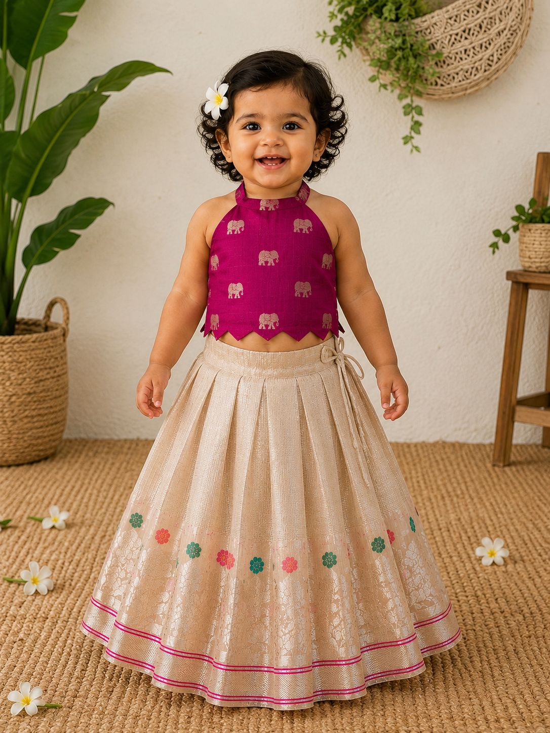 Vihana Gaja Grace Pavadai Set for Girls